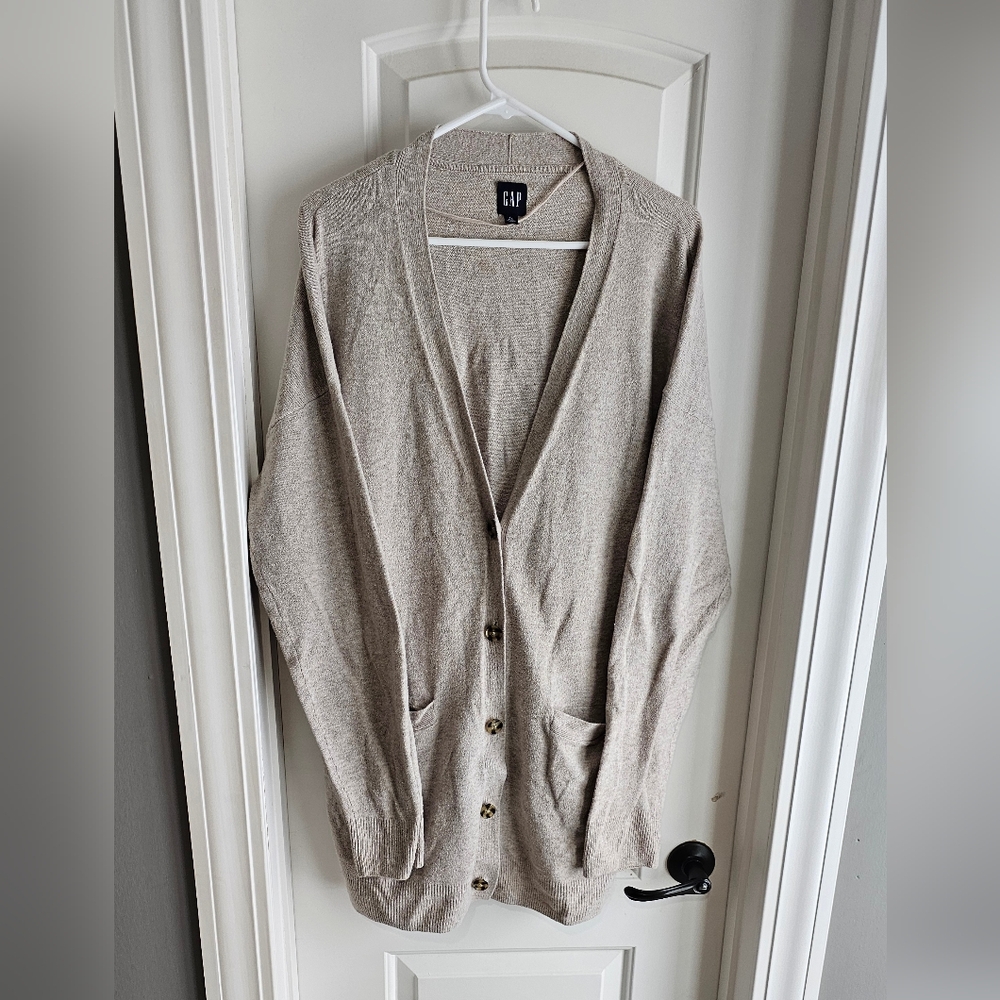 GAP cream cardigan tall